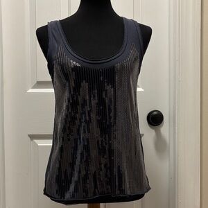 J Crew Collection Navy Sequins Tank Top Small